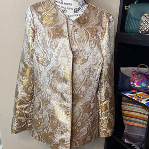 Gold/Bronze patterned blazer